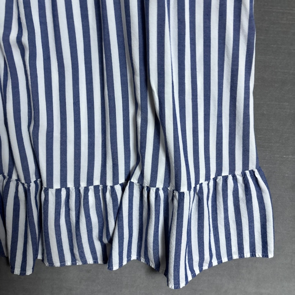 torrid Blue and White Stripe Smocked Midi Dress - Picture 5 of 10